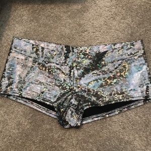 Holographic rave shorts